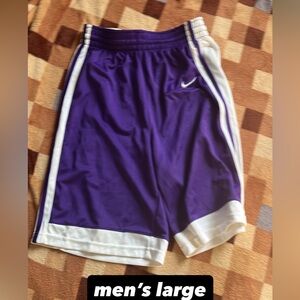 Nike Men's Athletic Shorts in Purple and White